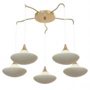 Подвесная люстра Luce Solara Moderno 8001/5S Gold/Cream