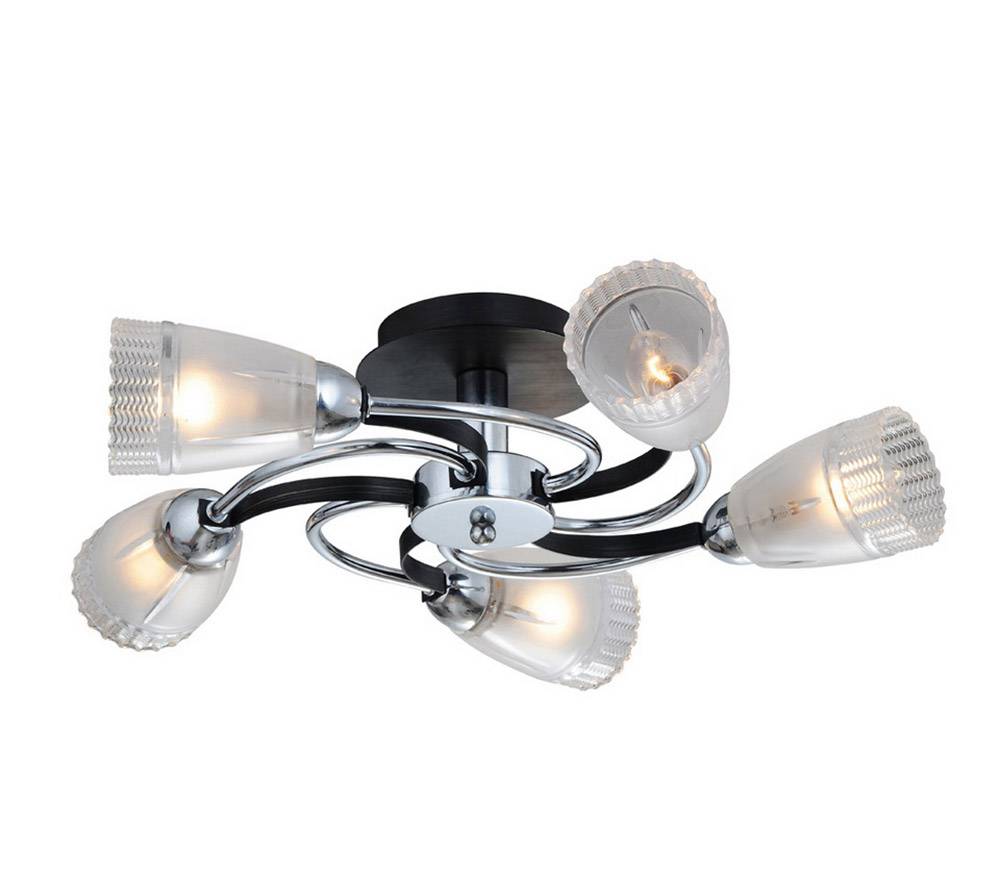 Потолочная люстра IDLamp Carlotta 865/5PF-Darkchrome