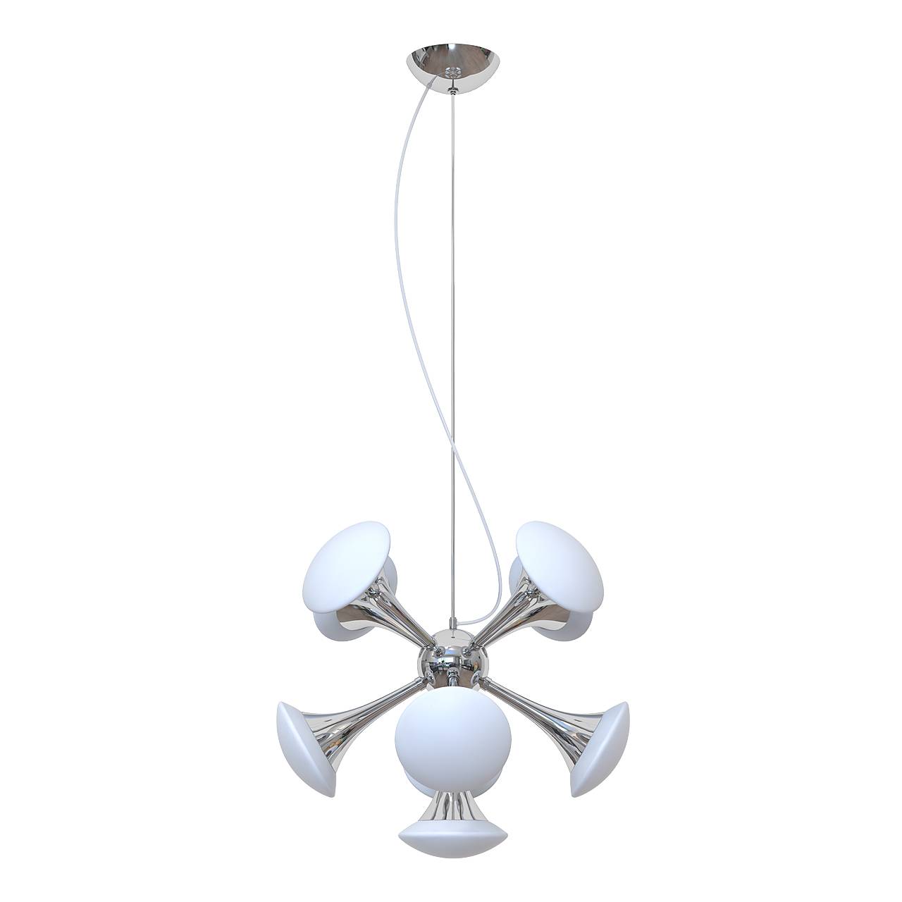 Подвесная люстра Luce Solara Moderno 3019/9S Chrome/White