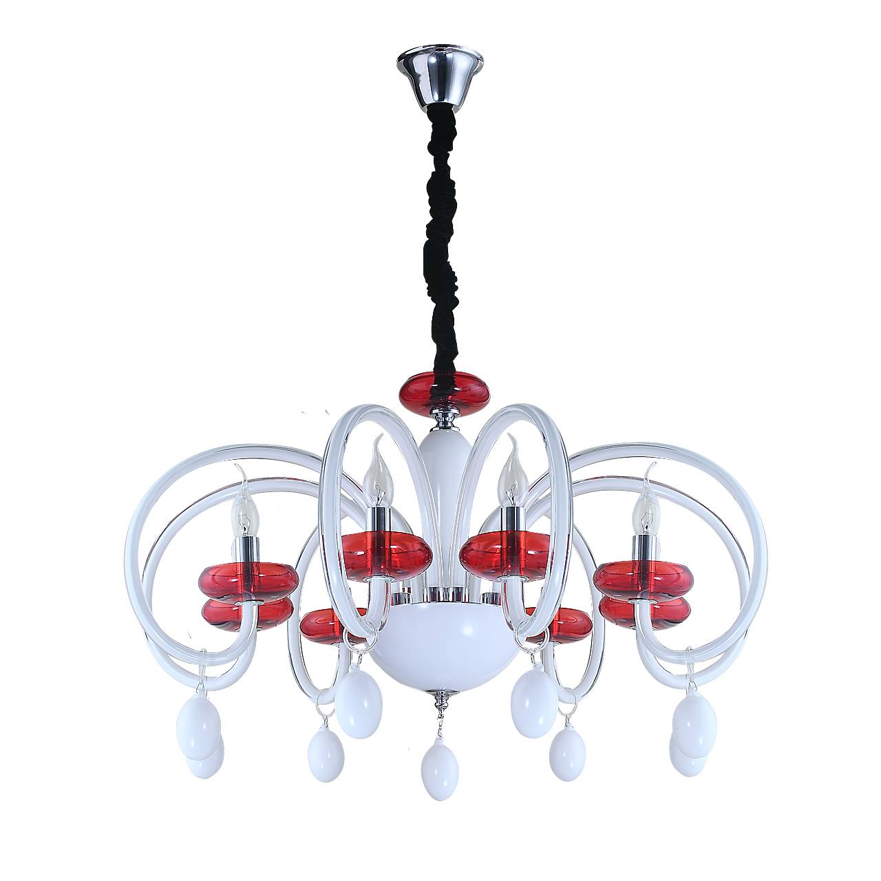 Подвесная люстра Luce Solara Classico 5026/8 White/Red