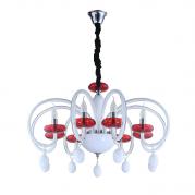 Подвесная люстра Luce Solara Classico 5026/8 White/Red