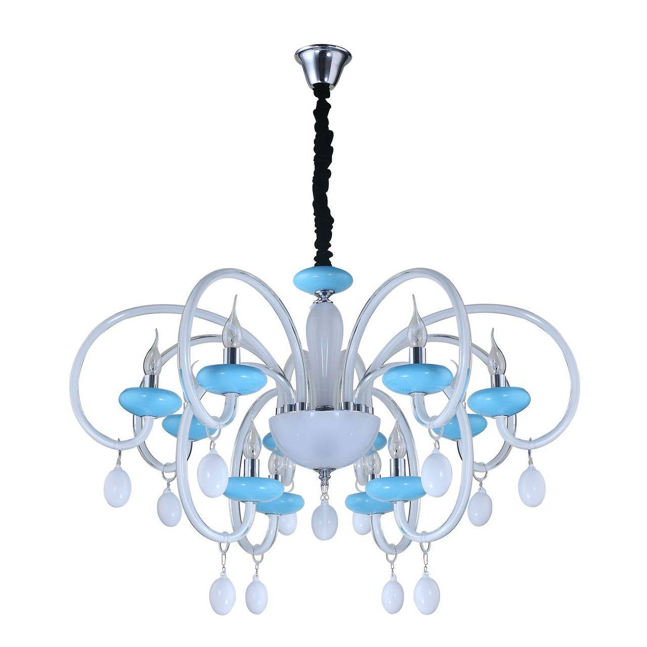 Подвесная люстра Luce Solara Classico 5027/8 White/Blue
