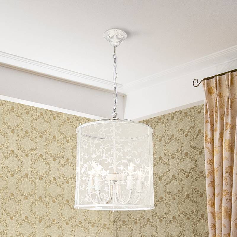 Подвесная люстра Luce Solara Classico 5020/5 White brush gold
