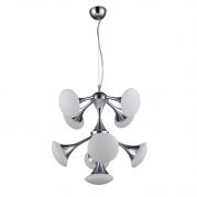 Подвесная люстра Luce Solara Moderno 3019/9PS Chrome/White