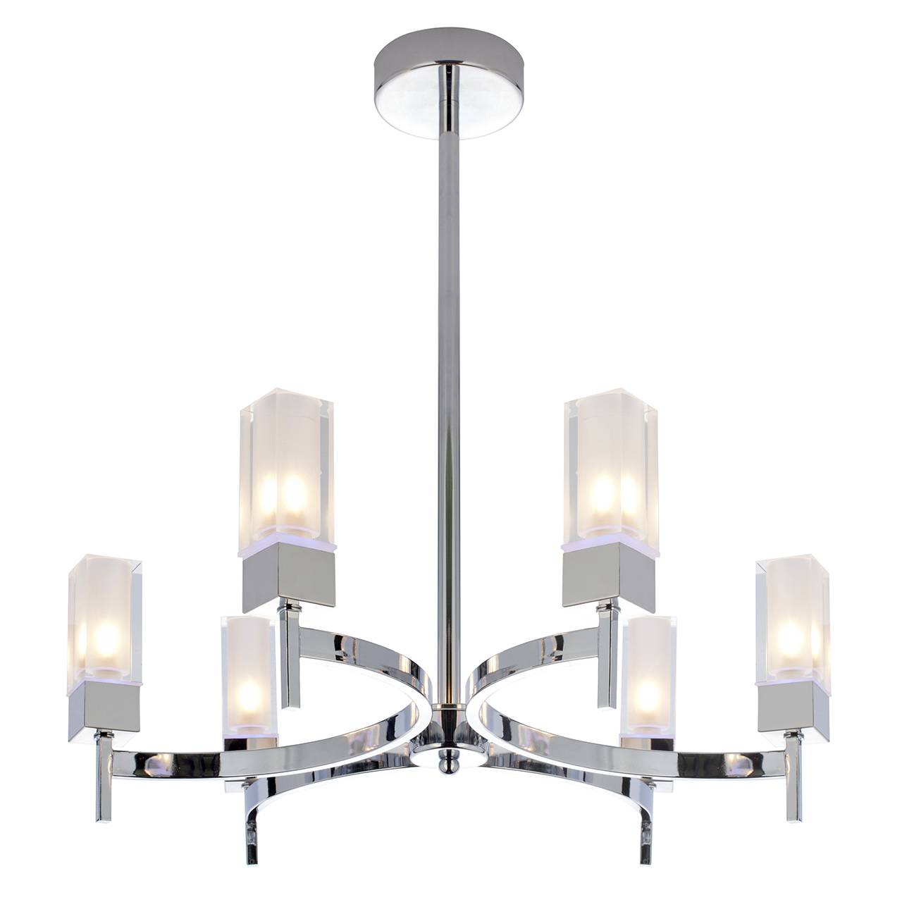 Подвесная люстра Luce Solara Moderno 4004/6P Chrome Crystal