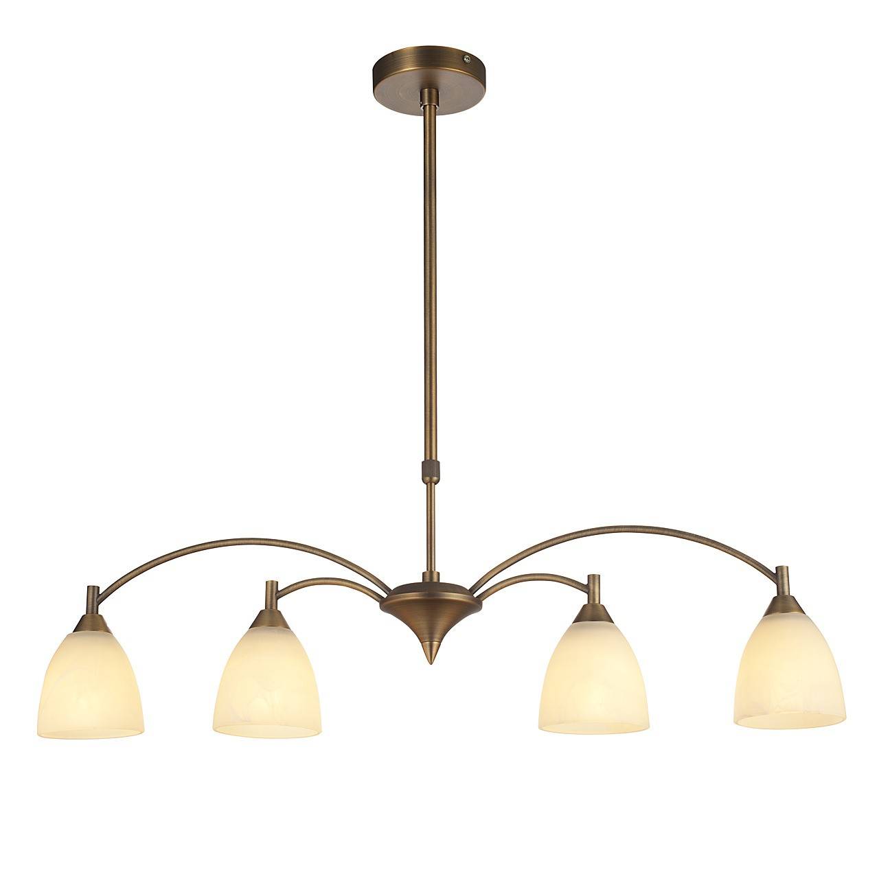 Подвесная люстра Luce Solara Classico 2003/4P Bronze cv Cream Alabastro