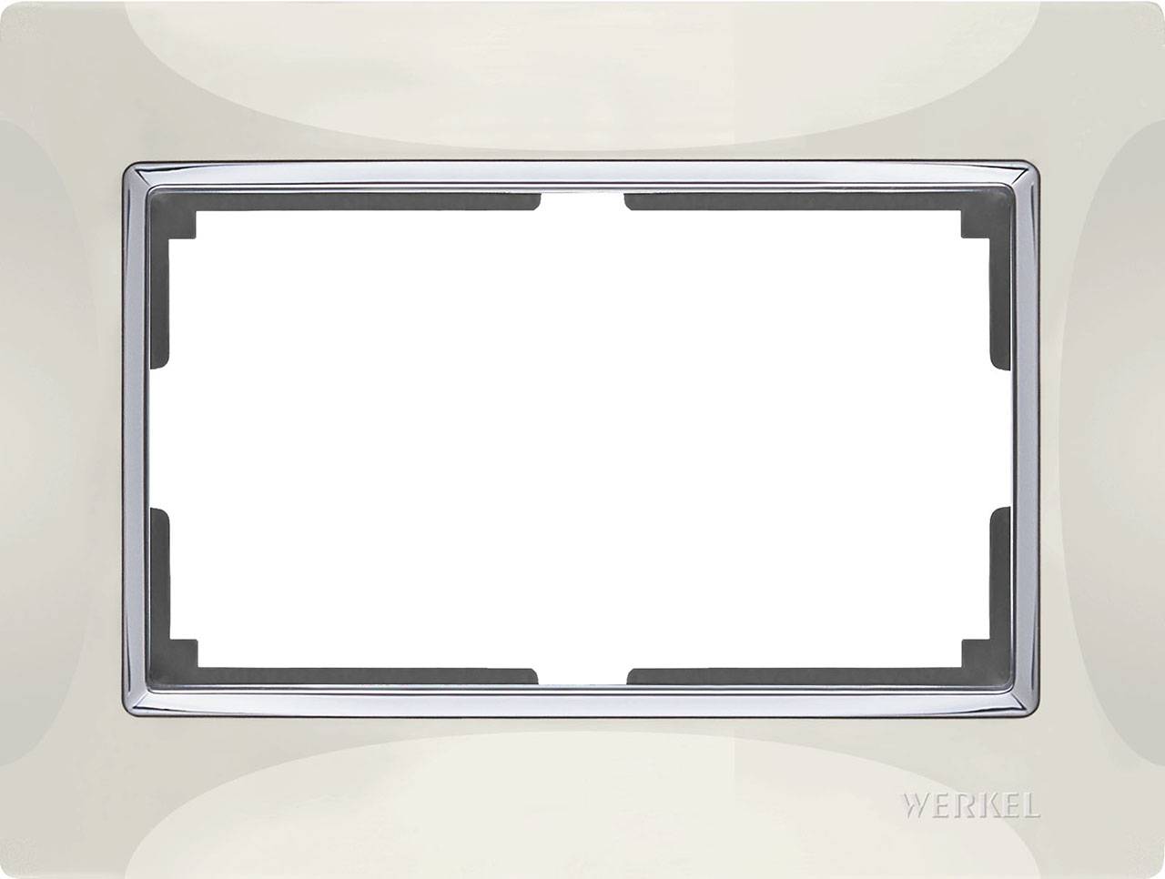 Рамка Snabb для двойной розетки слоновая кость WL03-Frame-01-DBL-ivory 4690389073144