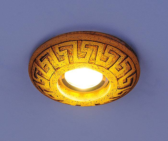 Встраиваемый светильник с двойной подсветкой Elektrostandard 3030 желтая подсветка 4690389030512