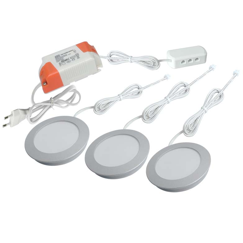 Встраиваемый светильник (в комплекте 3 шт.)  Donolux DL18296/3000-Alu IP44