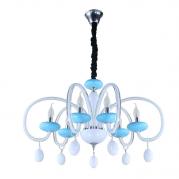 Подвесная люстра Luce Solara Classico 5027/6 White/Blue