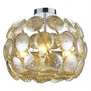 Потолочная люстра Luce Solara Moderno 3032/4PL Amber glass