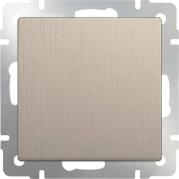 Выключатель одноклавишный проходной шампань рифленый WL10-SW-1G-2W 4690389085284