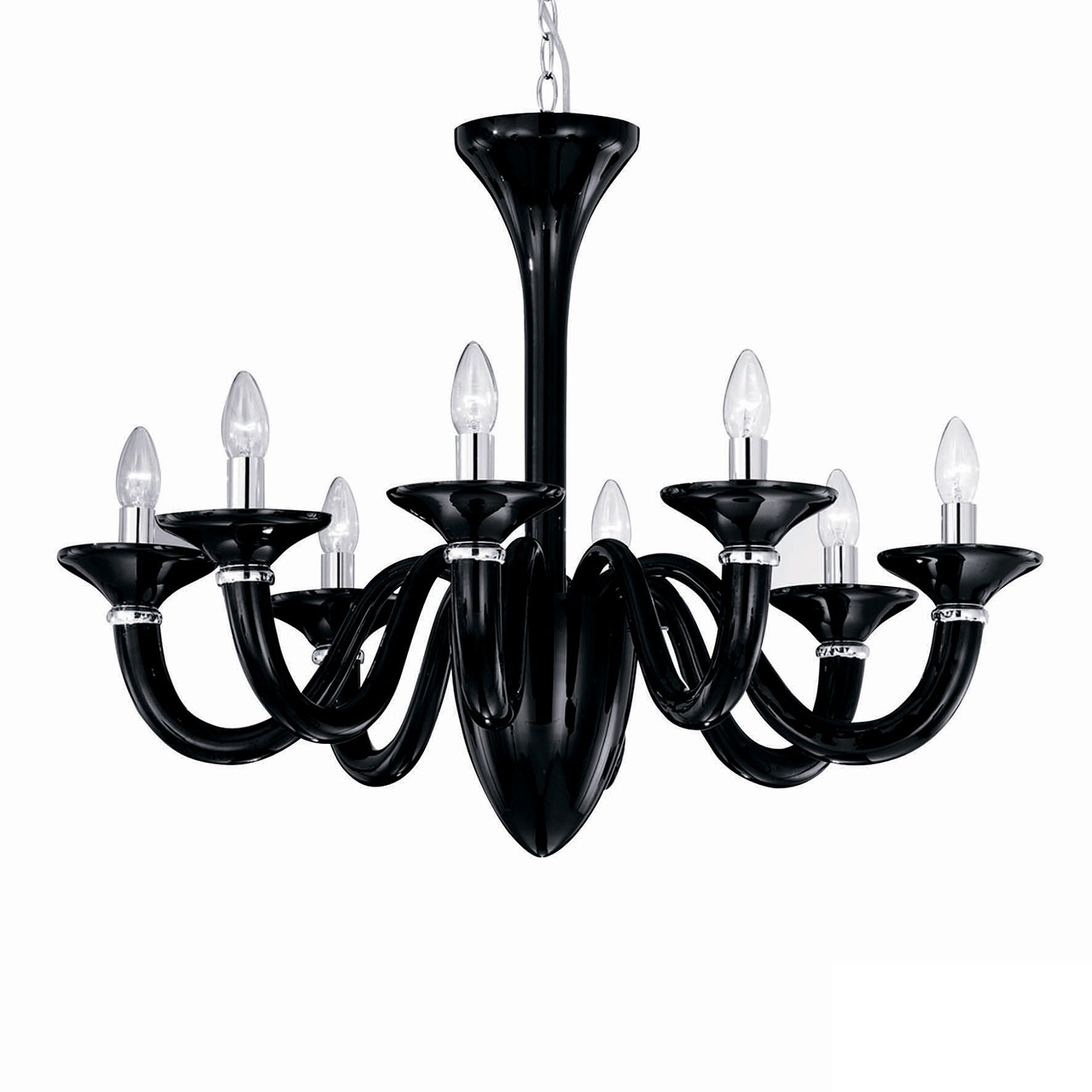 Подвесная люстра Ideal Lux White Lady SP8 Nero