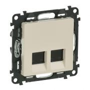 Информационная розетка RJ45 двойная Legrand Valena Life 6 кат UTP слоновая кость 753543