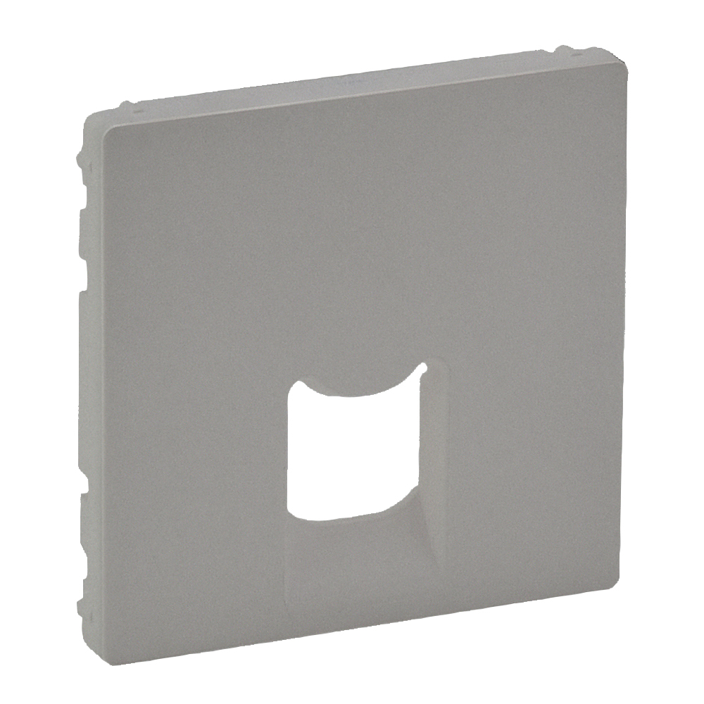 Лицевая панель Legrand Valena Life розетки телефонной RJ-11/Ethernet RJ-45 алюминий 755412