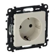 Розетка Legrand Valena Life 16A 250V с/з со шторками винтовой зажим слоновая кость 753524