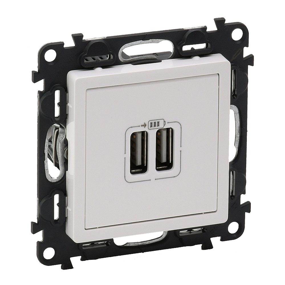 Розетка USB двойная Legrand Valena Life 240V/5V 1500mA белая 753412