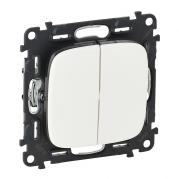Выключатель двухклавишный Legrand Valena Allure 10A 250V белый 752705