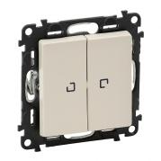 Выключатель двухклавишный Legrand Valena Life 10A 250V с подсветкой слоновая кость 752528