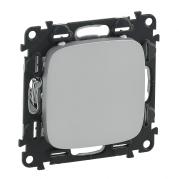 Заглушка с суппортом Legrand Valena Allure алюминий 755187