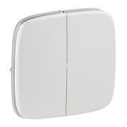 Лицевая панель Legrand Valena Allure выключателя двухклавишного жемчуг 755029