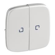 Лицевая панель Legrand Valena Allure выключателя двухклавишного с подсветкой жемчуг 755229