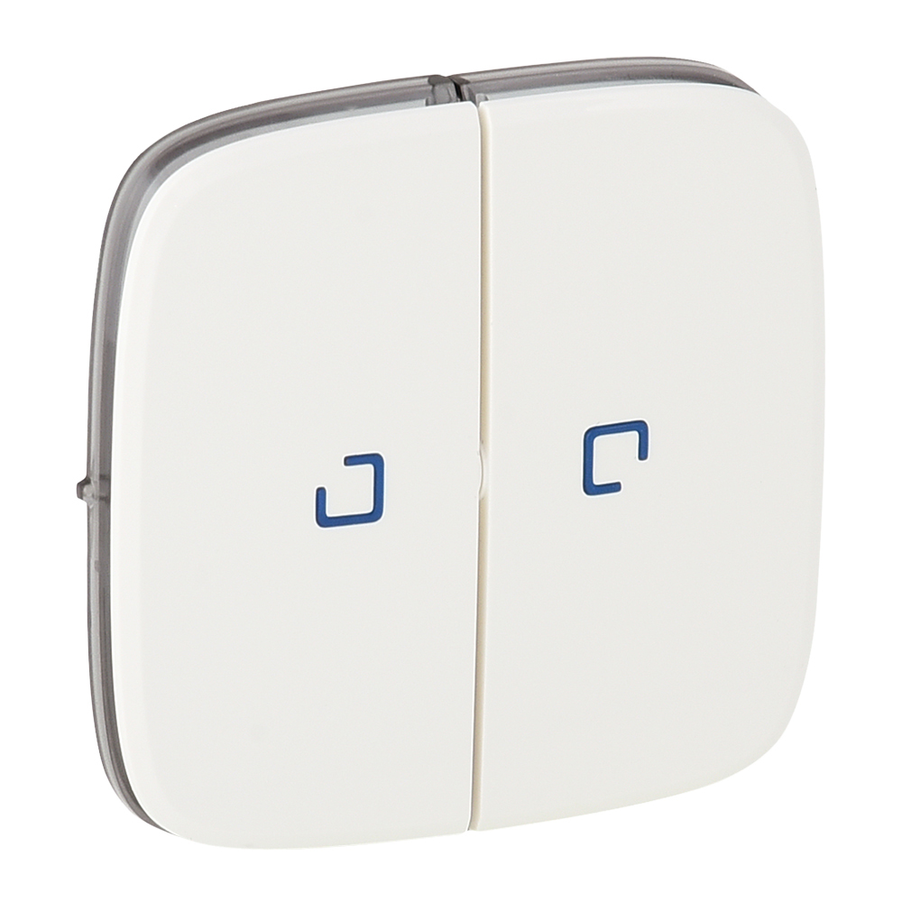 Лицевая панель Legrand Valena Allure выключателя двухклавишного с подсветкой белая 755225