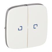 Лицевая панель Legrand Valena Allure выключателя двухклавишного с подсветкой белая 755225