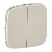 Лицевая панель Legrand Valena Allure выключателя двухклавишного слоновая кость 755026