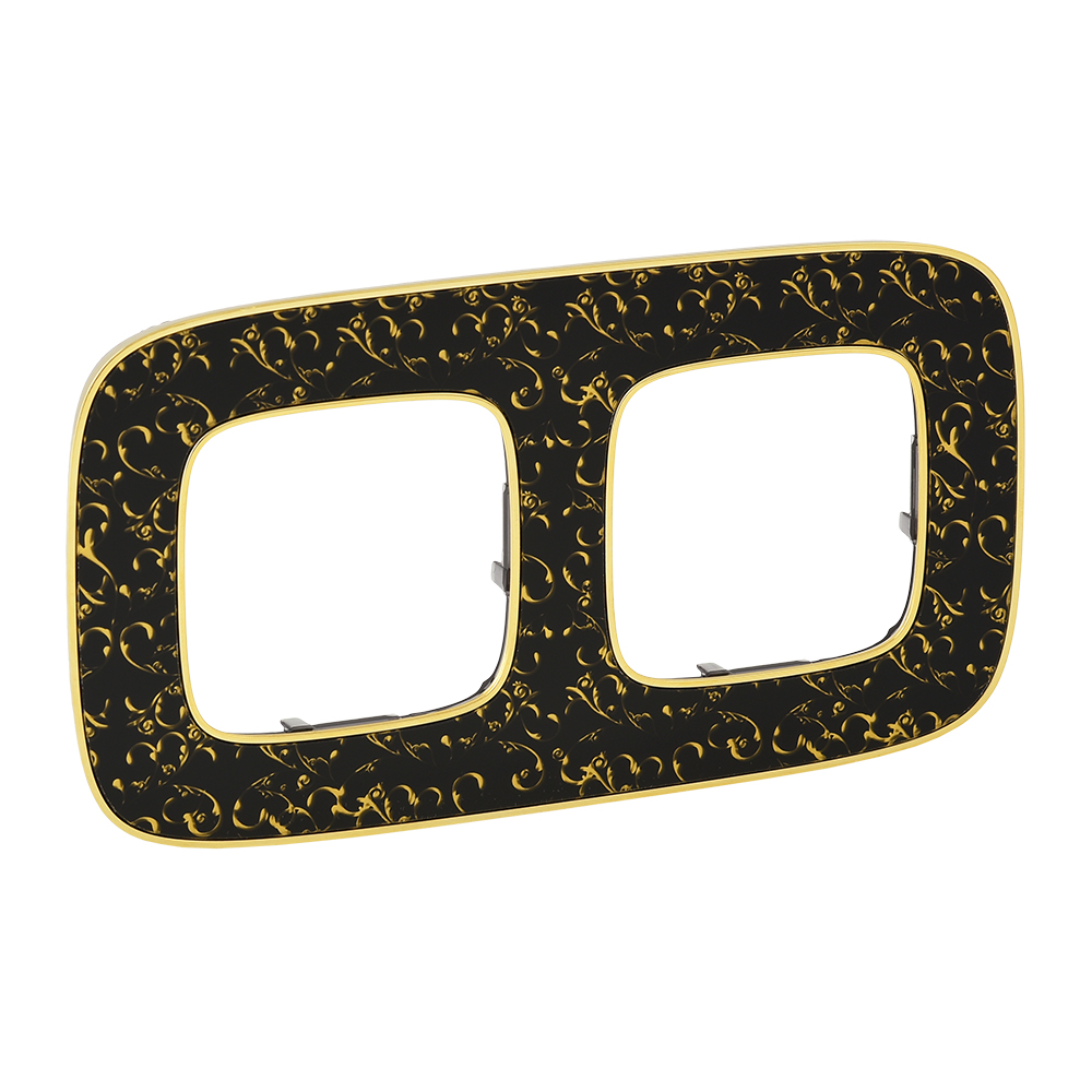 Рамка 2-постовая Legrand Valena Allure Барокко Нуар 754432