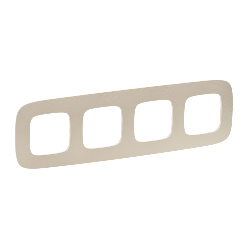 Рамка 4-постовая Legrand Valena Allure Тиснение бежевое 754384
