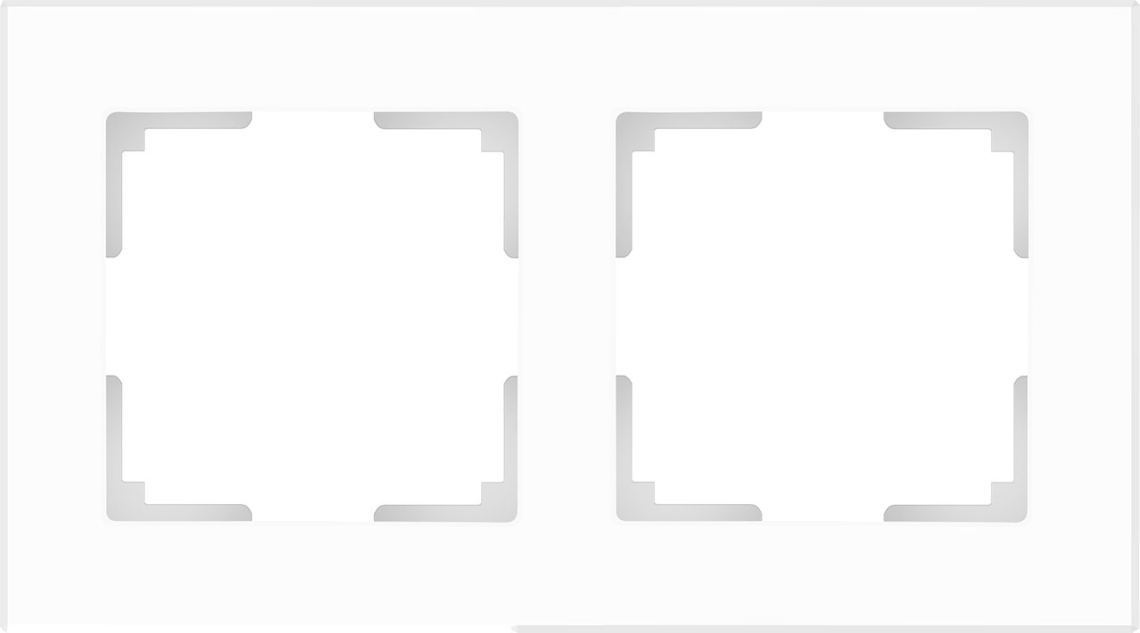 Рамка Favorit на 2 поста белый матовый WL01-Frame-02 4690389098581