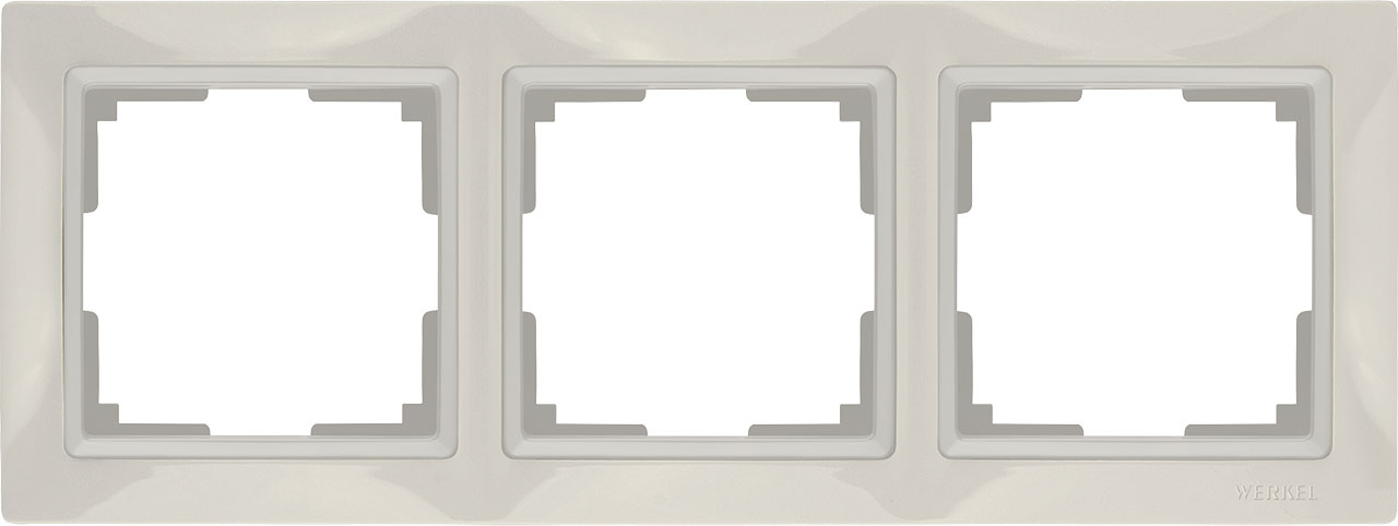 Рамка Snabb Basic на 3 поста слоновая кость WL03-Frame-03 4690389098741