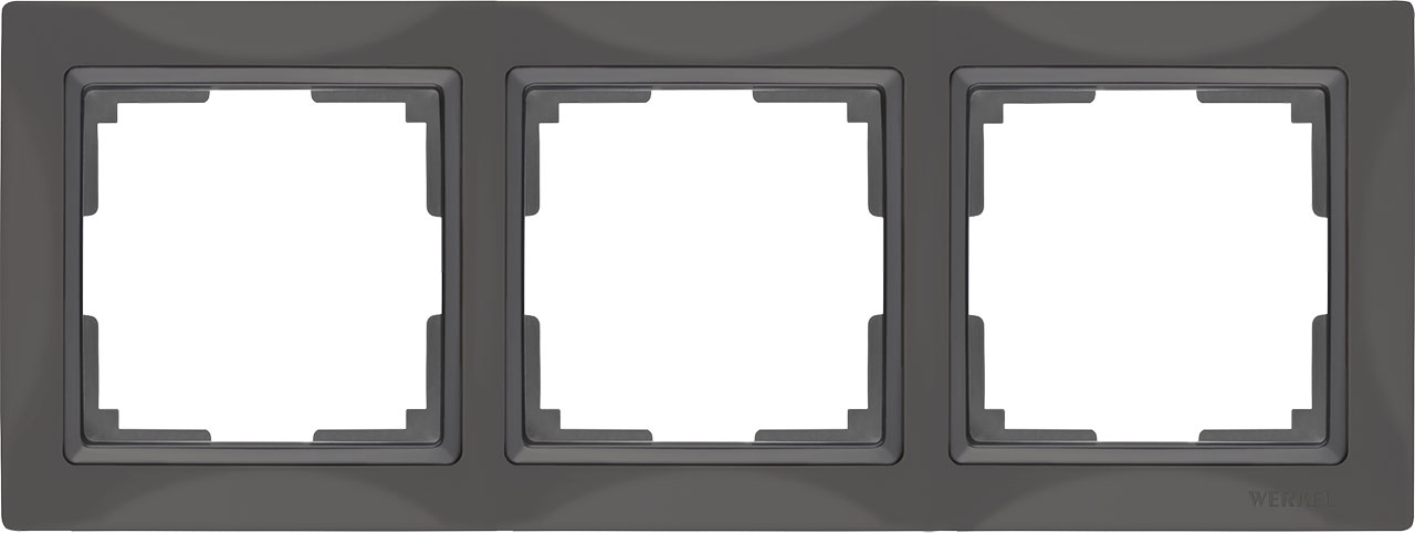Рамка Snabb Basic на 3 поста серо-коричневый WL03-Frame-03 4690389099052