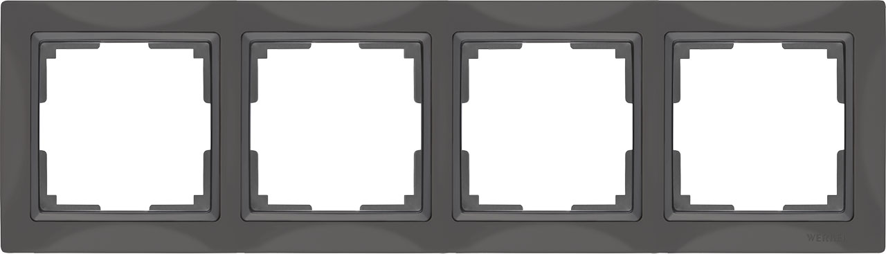 Рамка Snabb Basic на 4 поста серо-коричневый WL03-Frame-04 4690389099069