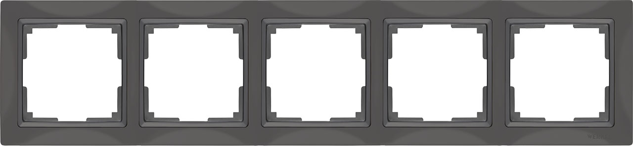 Рамка Snabb Basic на 5 постов серо-коричневый WL03-Frame-04 4690389099076