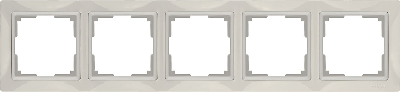 Рамка Snabb Basic на 5 постов слоновая кость WL03-Frame-04 4690389098789