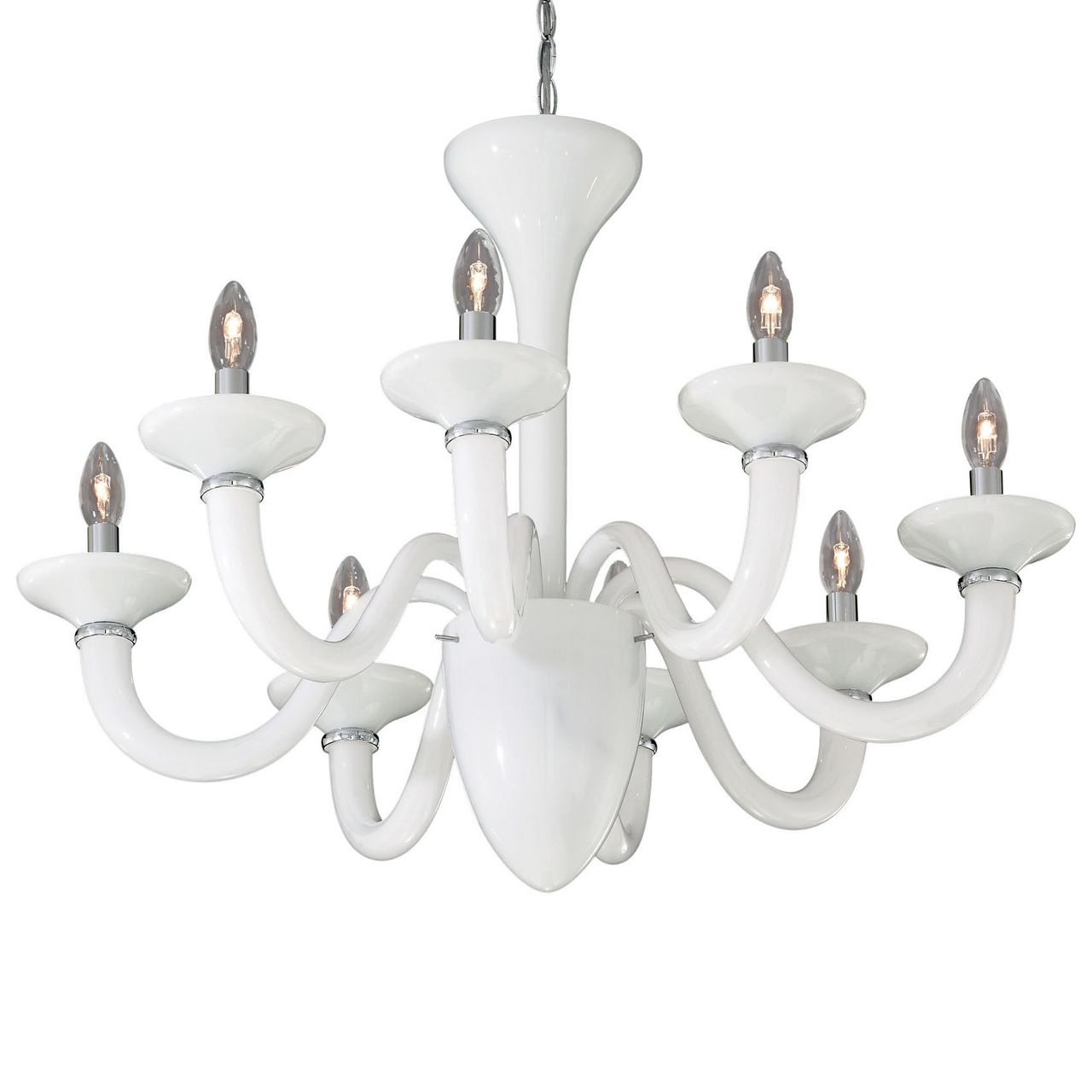 Подвесная люстра Ideal Lux White Lady SP8 Bianco