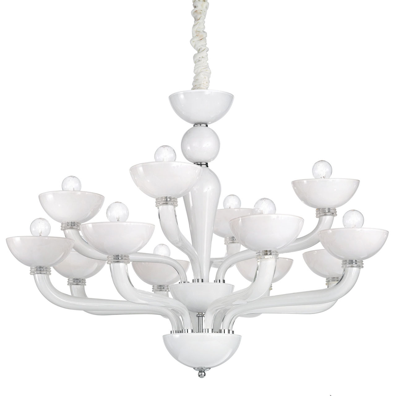 Подвесная люстра Ideal Lux Casanova SP12 Bianco