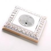 Рамка Antik на 1 пост белое золото WL07-Frame-01 4690389099175