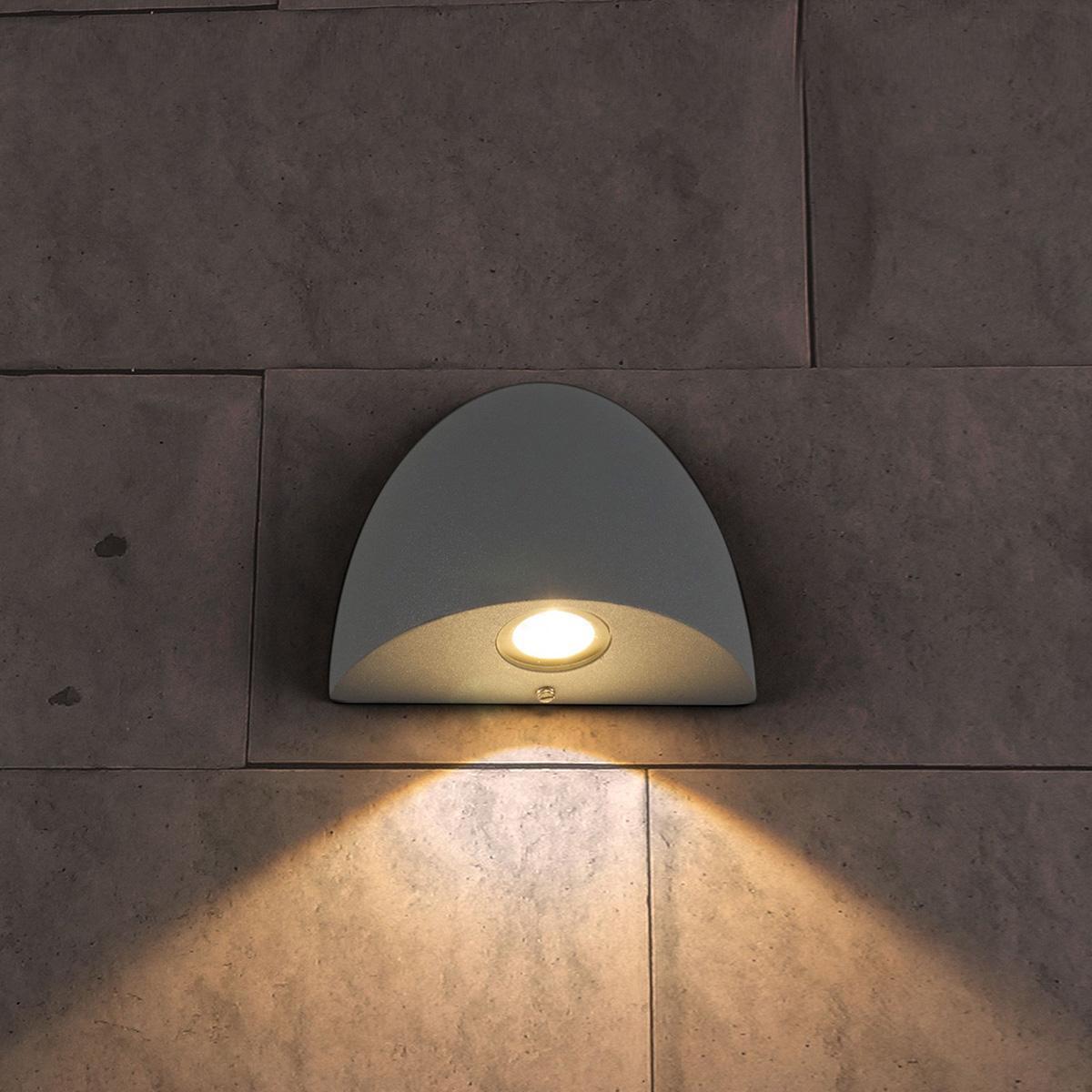 Уличный настенный светодиодный светильник Elektrostandard 1610 Techno LED Rongo серый 4690389086083