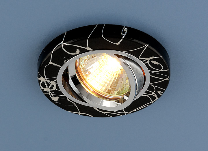 Встраиваемый светильник Elektrostandard 2050 MR16 BK/SL черный/серебро 4690389000379