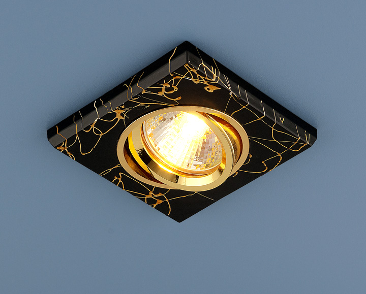Встраиваемый светильник Elektrostandard 2080 MR16 BK/GD черный/золото 4690389002120