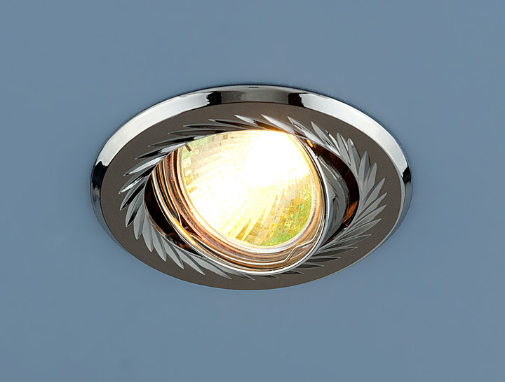 Встраиваемый светильник Elektrostandard 704 CX MR16 GU/SL черный/серебро 4690389003431