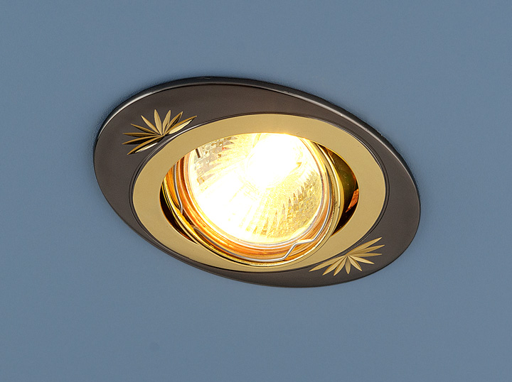 Встраиваемый светильник Elektrostandard 856 CF MR16 GU/GD черный/золото 4607176192698