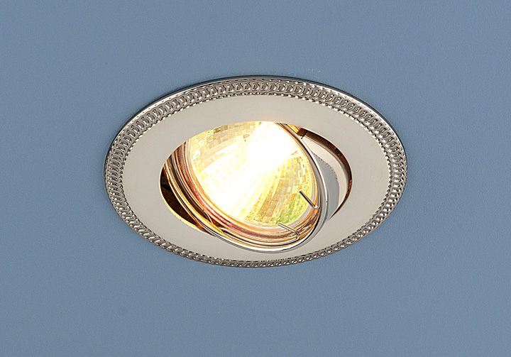 Встраиваемый светильник Elektrostandard 870 MR16 PS/N перл. серебро/никель 4690389007231
