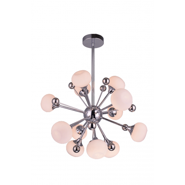 Подвесная люстра Luce Solara Moderno 3043 3043/12PL Chrome/White