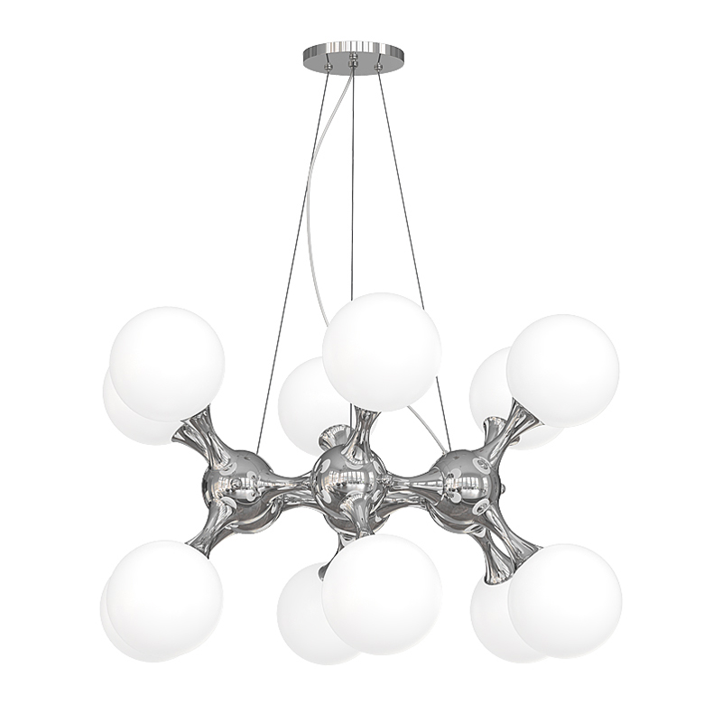 Подвесная люстра Luce Solara Moderno 3024 3024/12S Chrome/White