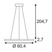 Подвесной светодиодный светильник SLV Led Panel Round 158633