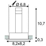 Встраиваемый светильник SLV New Tria 68 Square 113476